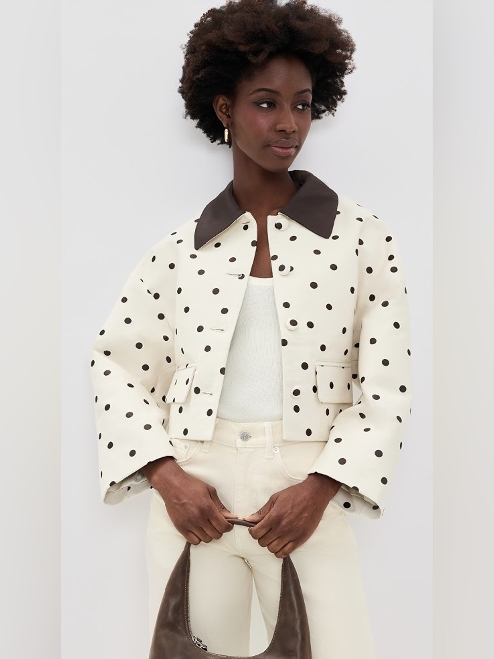 Baum und Pferdgarten Bebeth Jacket Polka‎ Dot Brown Ivory Size 38 Or US 6